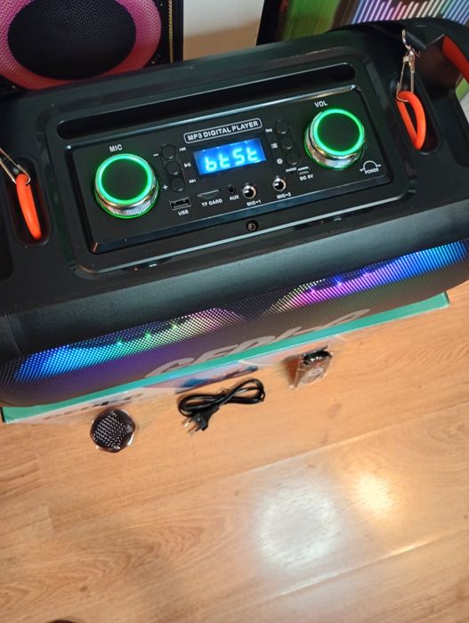 Блютуз караоке акустика GeDi-02(SD,USB, FM) ПультДУ,микрофон