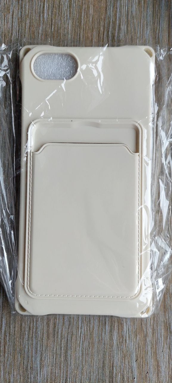 iPhone 7 силіконовий чохол-гаманець для відділенням  карток. Новий