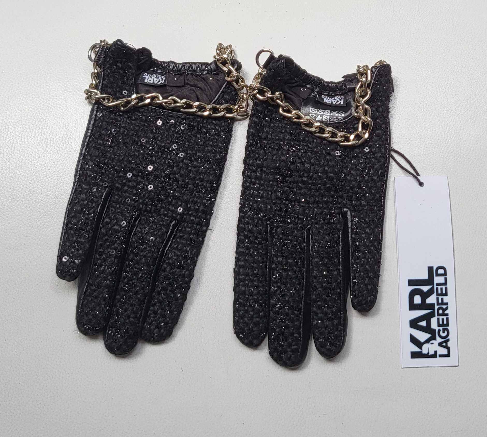 Karl Lagerfeld orginalne rękawiczki L