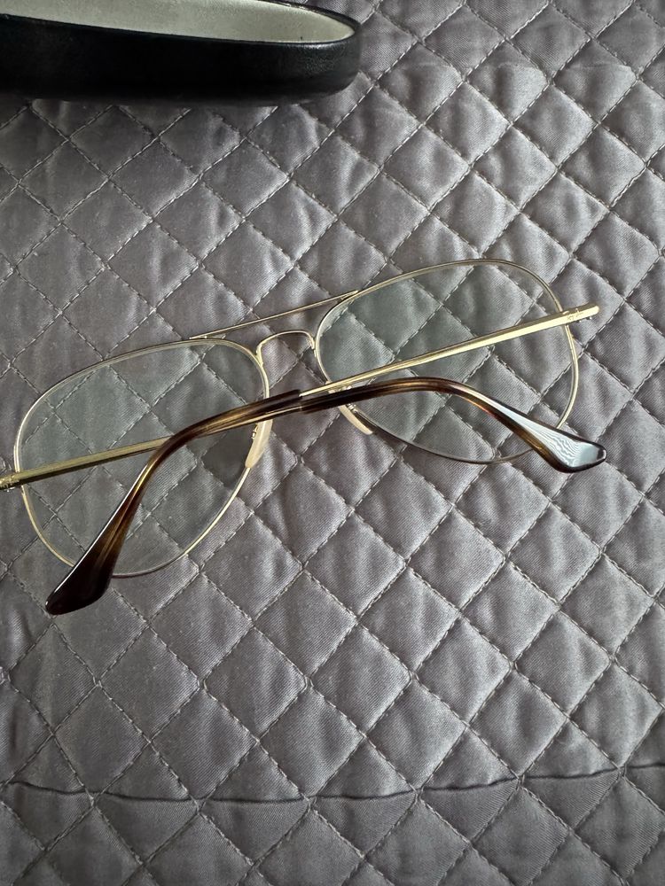 Okulary RayBan RB 6489 zerówki unisex 58 L złote pilotki