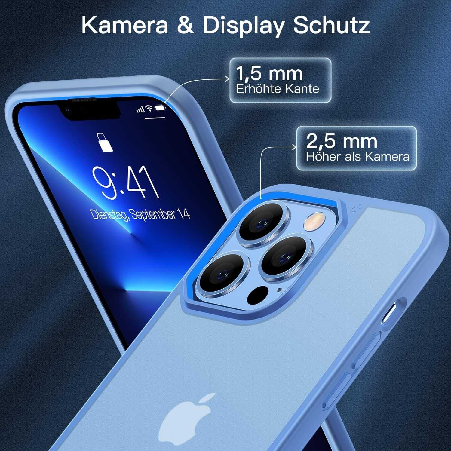 Etui do iPhone 13 Pro 2022, smukłe  - jasny niebieski (sierra blue)