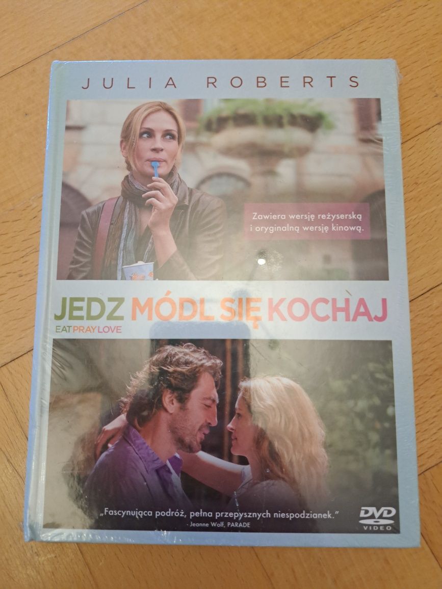 Nowe ofoliowane DVD Jedz modl sie kochaj + ksiazka GRATIS