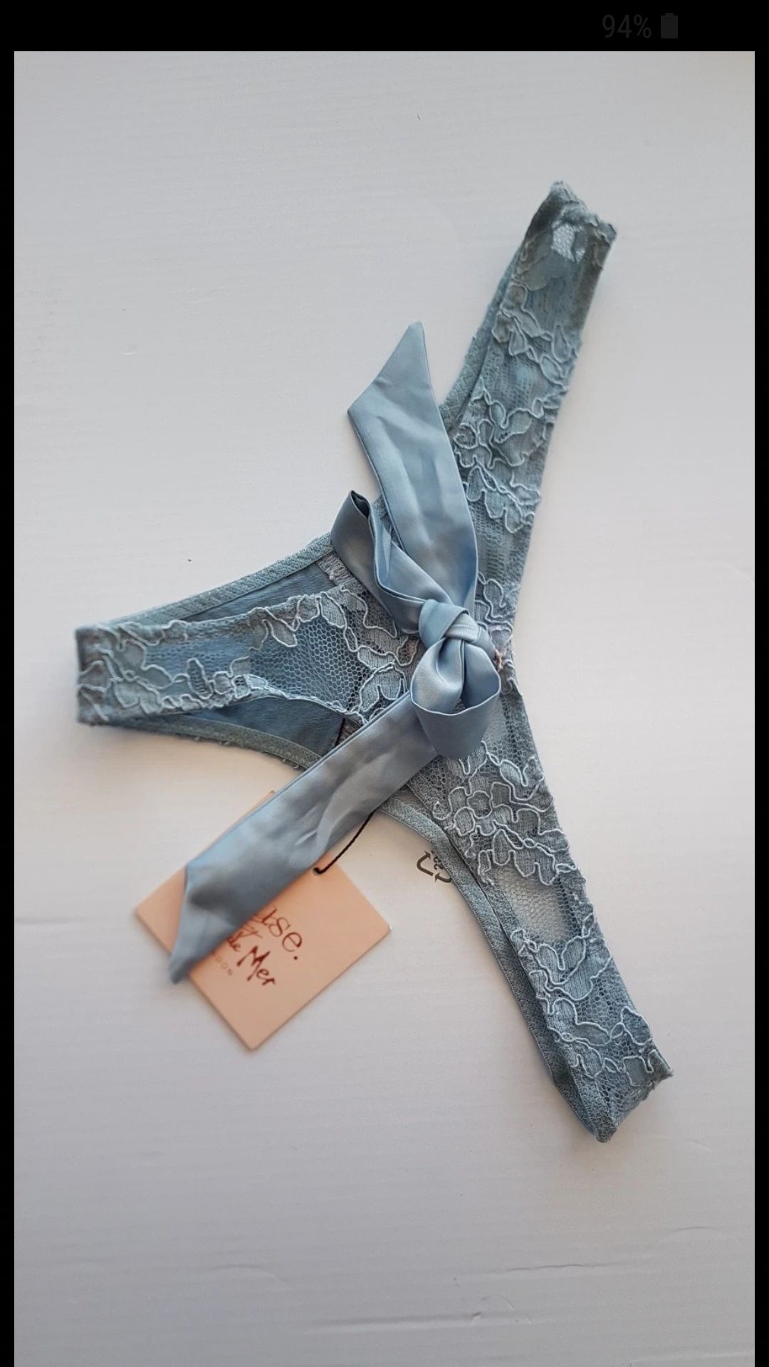 Coco De Mer Viola Thong London stringi majtki XS koronkowe