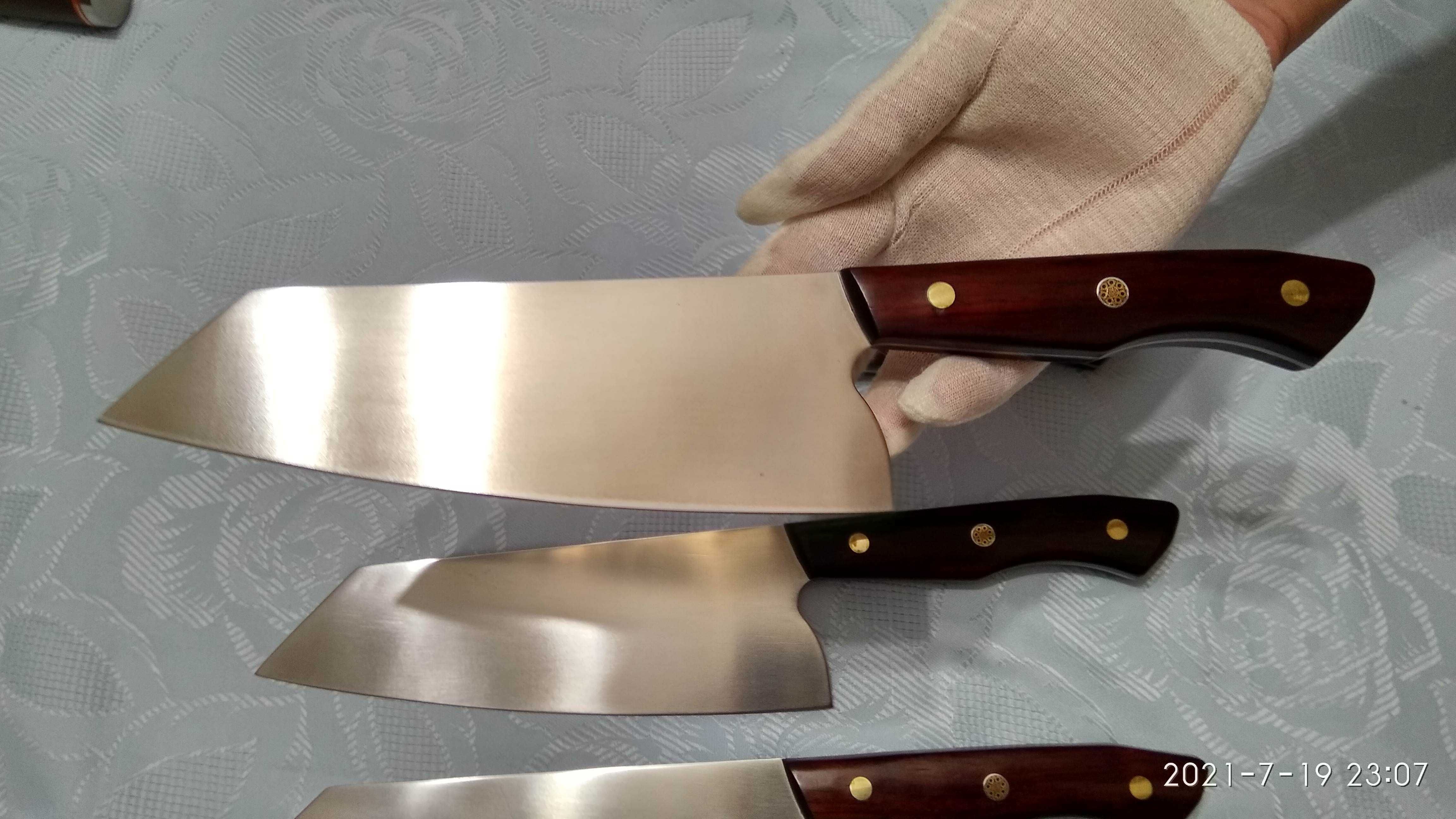 Кухонный шеф нож (dc53 улучшенная сталь чем D2, 60hrc, лезвие 20 см)