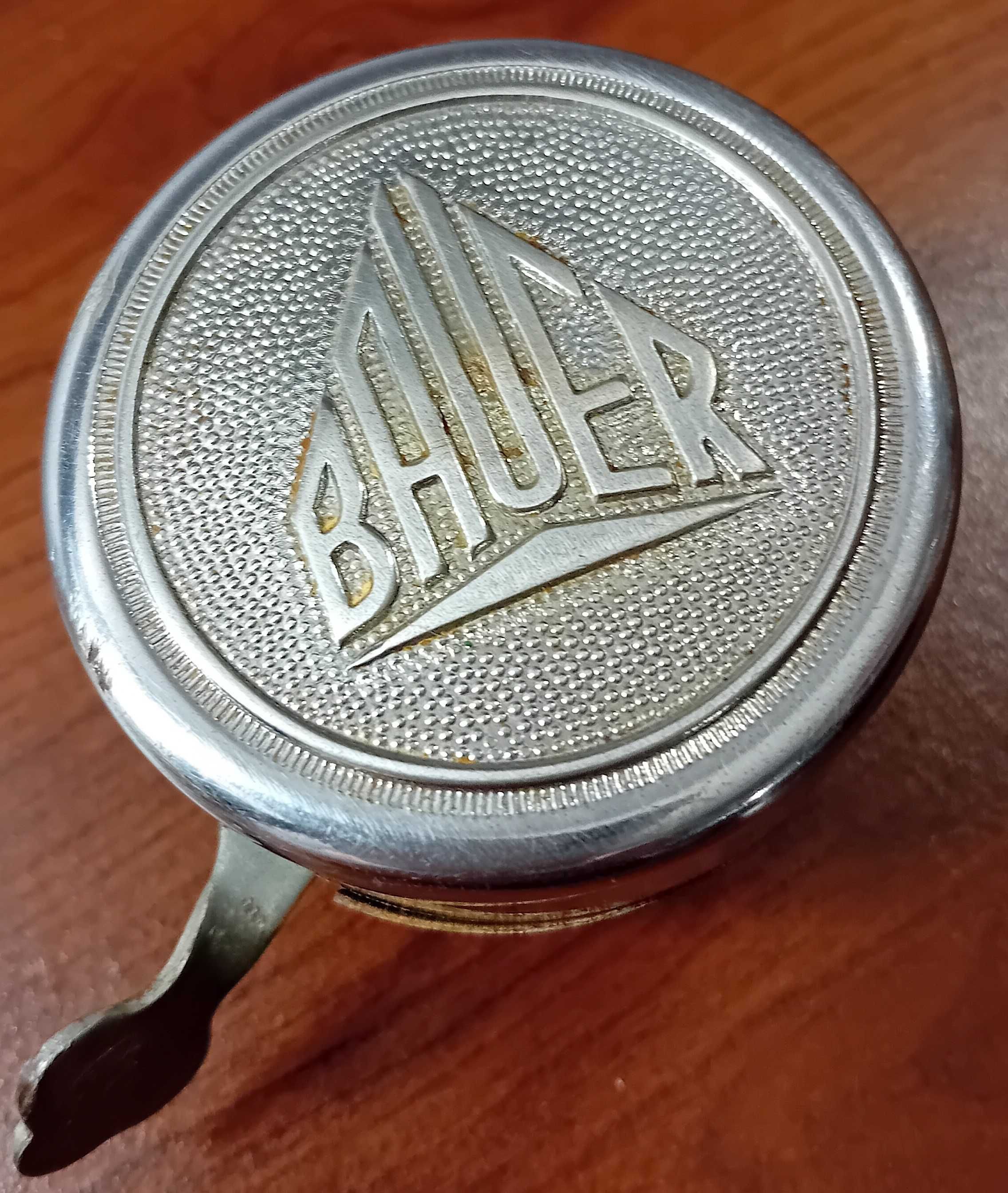 Stary niemiecki dzwonek rowerowy z logo BAUER. / RETRO , VINTAGE/.