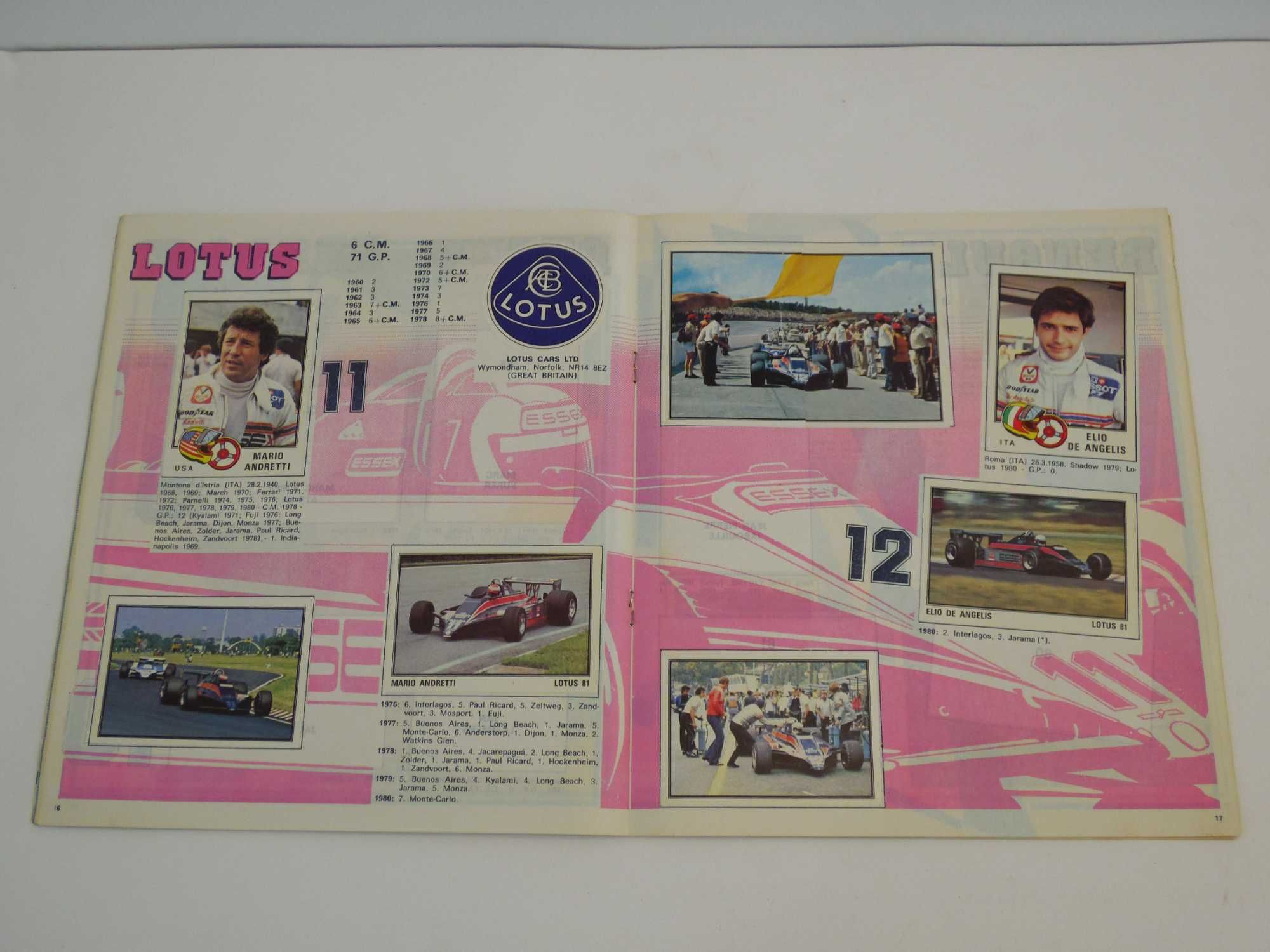 Cadernetas e Cromos de Formula 1