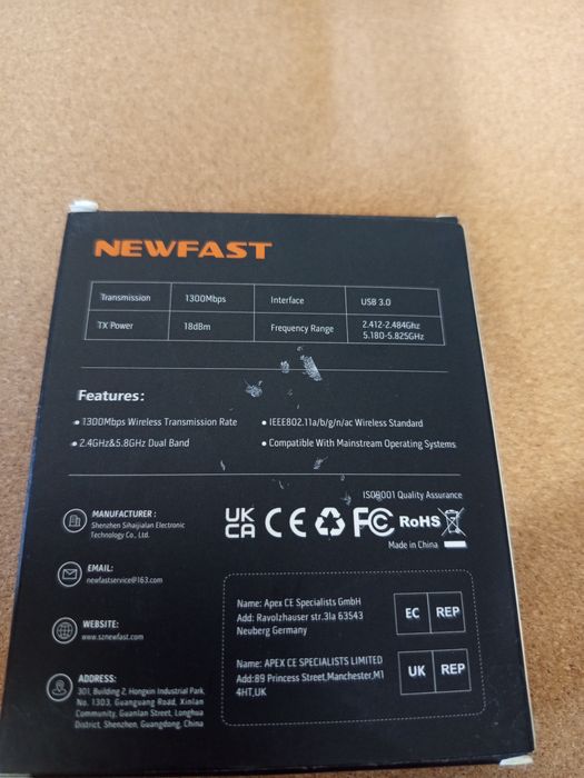 Newfast karta WiFi 1300Mbps