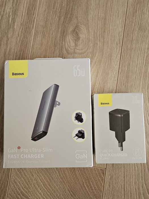 Baseus Cube 20w, Pro Ultra-slim 65w, зарядні Gan