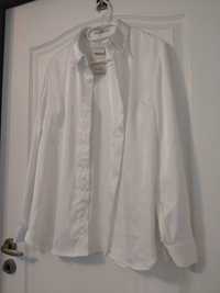 Biała śliska koszula rozmiar M