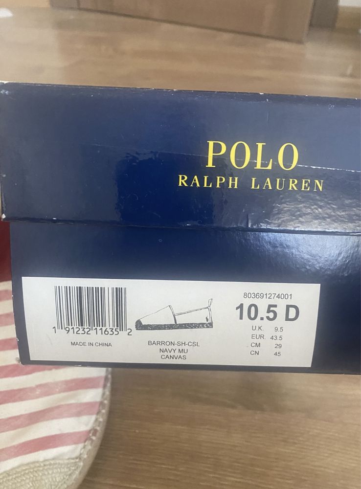 Polo Ralph Lauren мужские туфли эспадрильи, оригинал, в отл состоянии