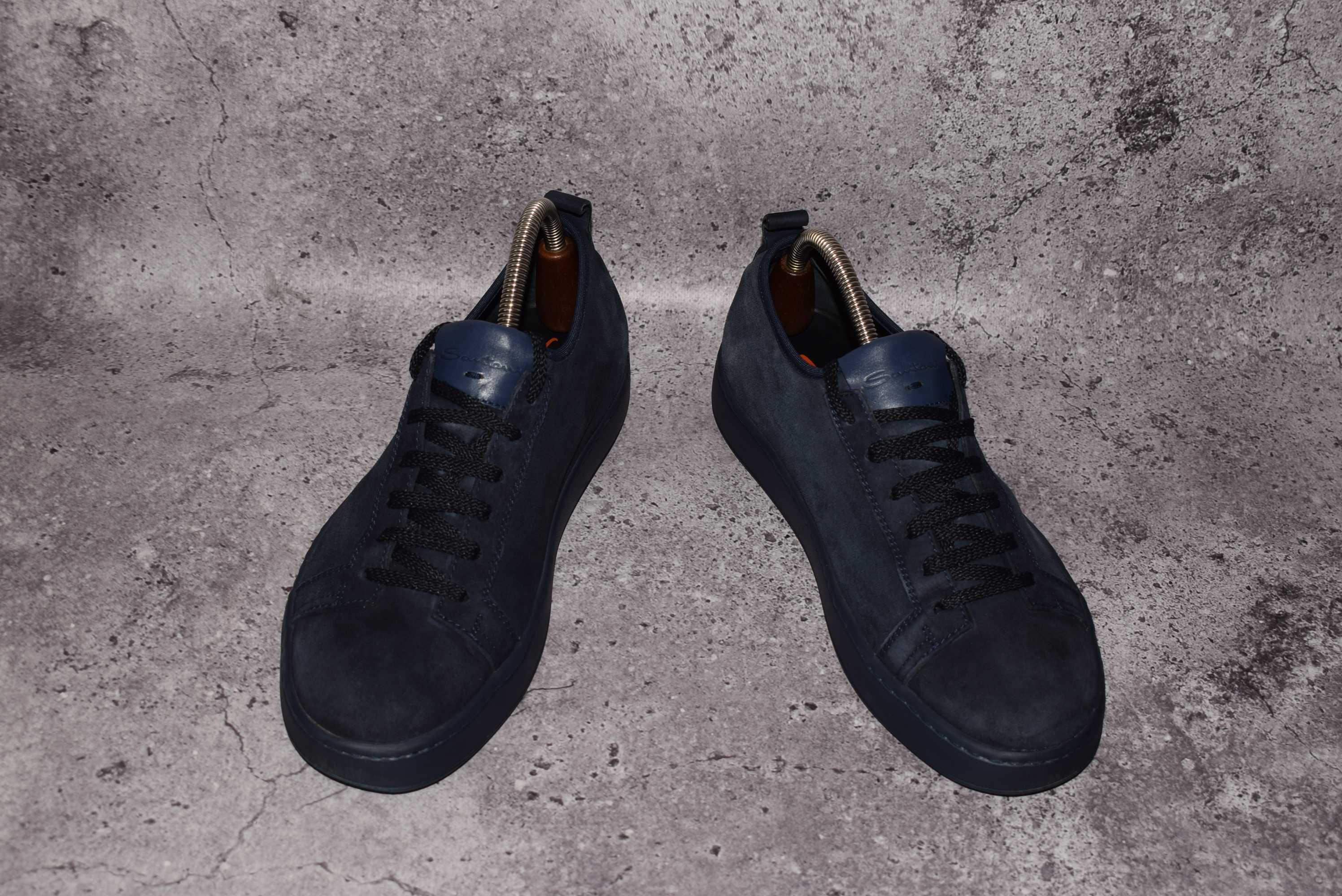 Santoni Suede Sneakers (Мужские Премиальные Кроссовки Кеды Сантони )