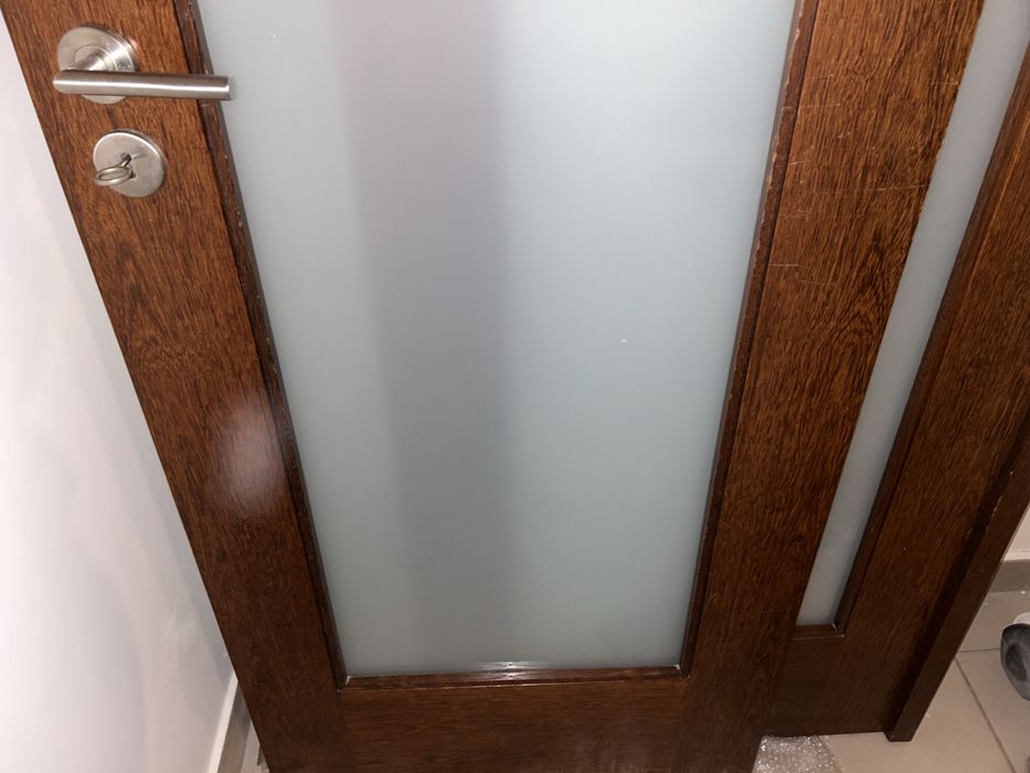 2 Portas interiores madeira com vidro