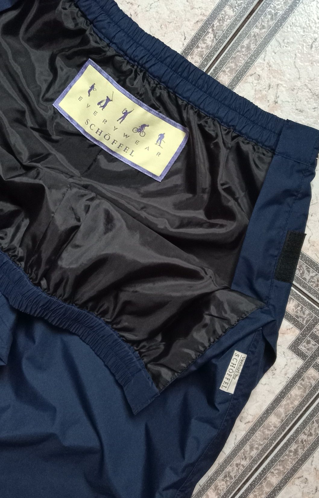 Schoffel Venturi spodnie sportowe przeciwdeszczowe trekkingowe M/L