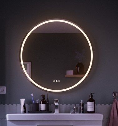 Lustro z oświetleniem 80 cm