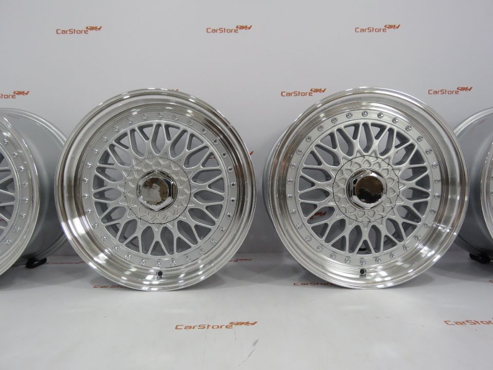 Jante Look BBS RS 17 x 7.5 et20 4x100 + 4x114.3 Silver