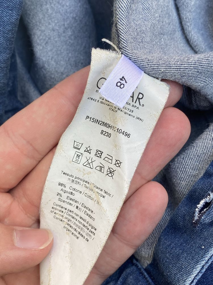 Granatowy dżinsowy kombinezon oversize made in italy N21