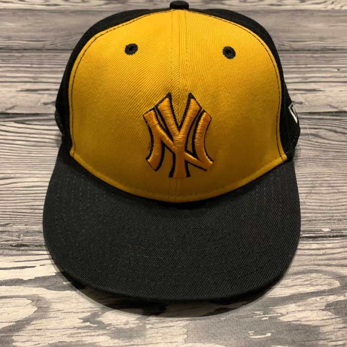 Бейсболка кепка New Era New York Yankees Black & Yellow Fullcap