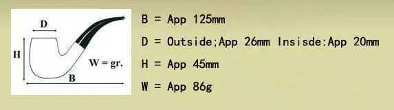 cachimbo NOVO artesanal ébano madeira + bolsa + Filtros fumar tabaco