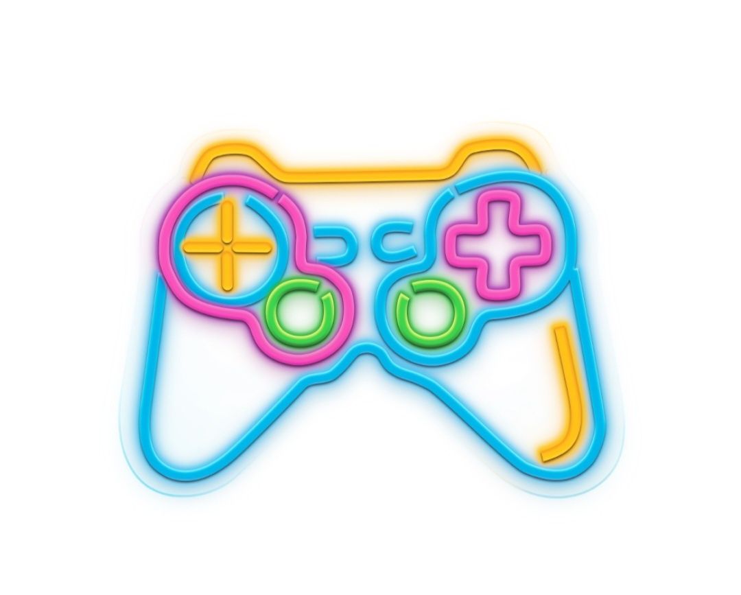 Neon LED Game PAD Dla Fanów GIER