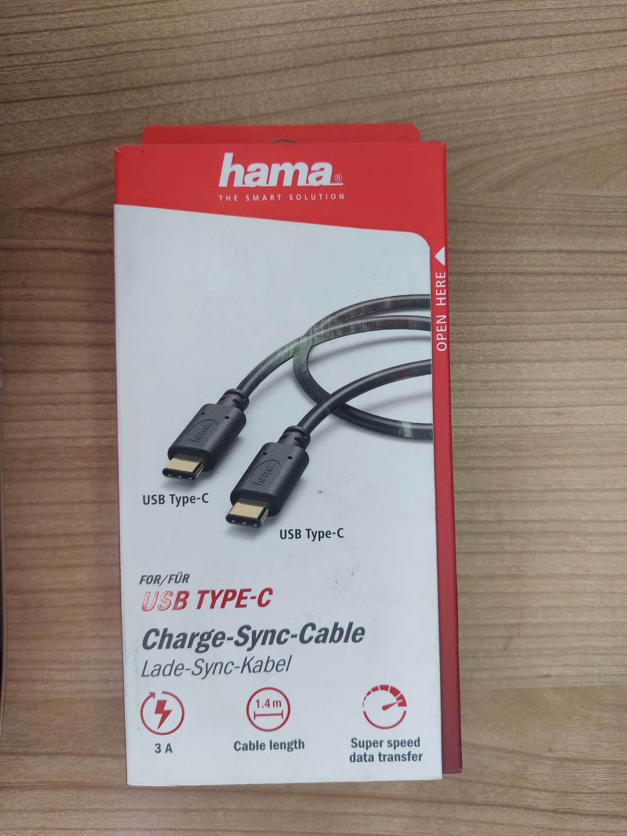 Kabel do ładowania USB typ C USB-C, hama
