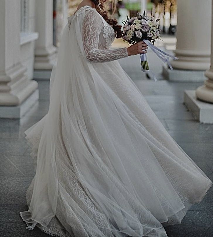 Свадебное дизайнерское платье, свадебное платье Л 48