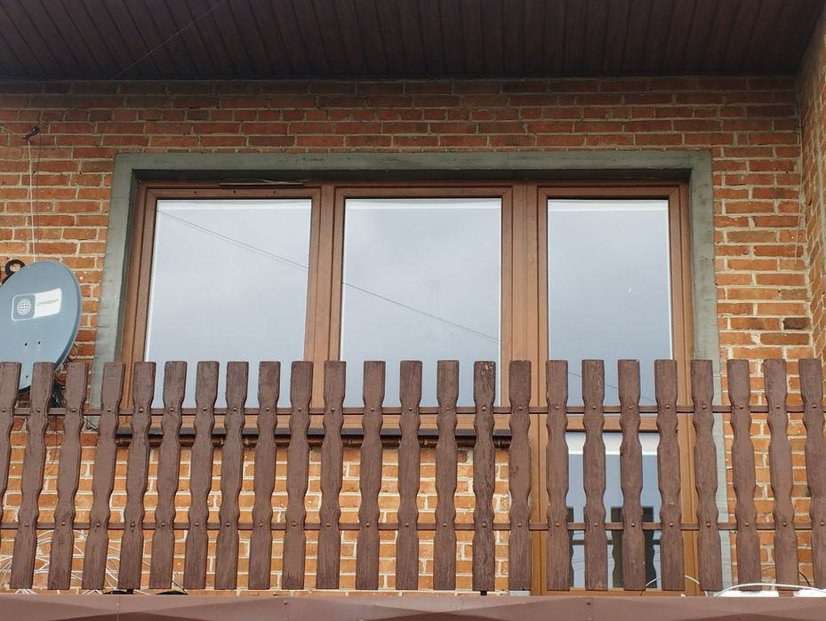 Sprzedam używane okna PCV złoty dąb