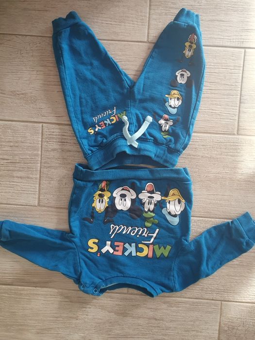 Dres dresik komplet niemowlęcy chłopiec myszka Miki 74 cm