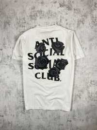 Біла футболка anti social social club: великий логотип для сміливих
