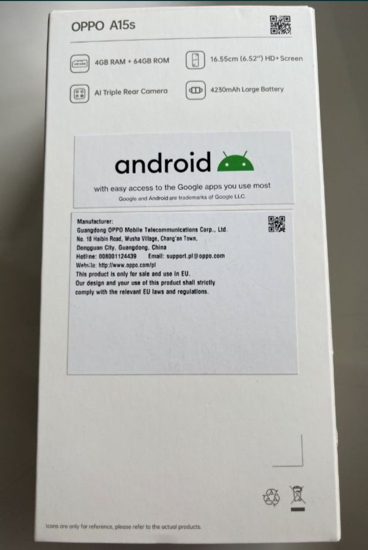 Smartfon Oppo A 15s