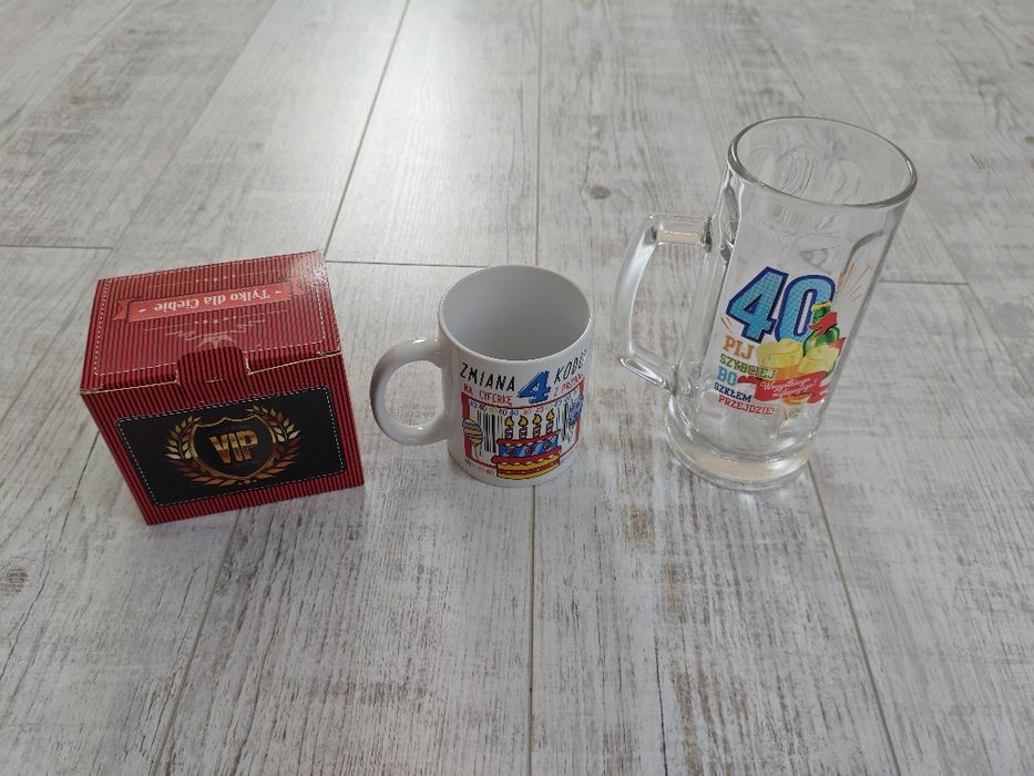 Nowy Kufel na piwo kubek na 40 lat