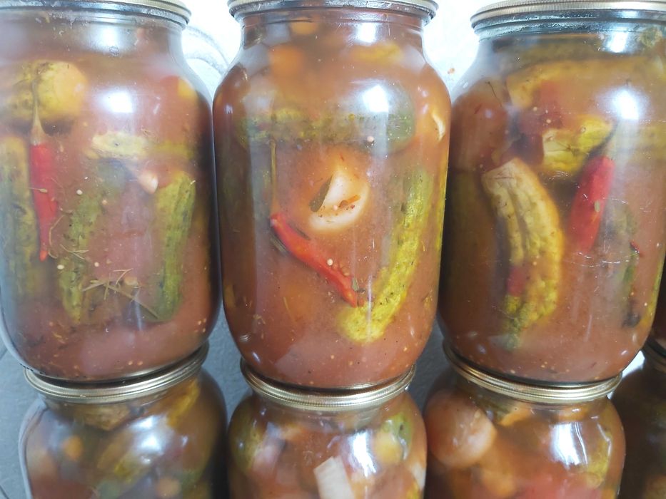 Огурцы пикули с куркумой 2025г (колечки), другая домашняя консервация