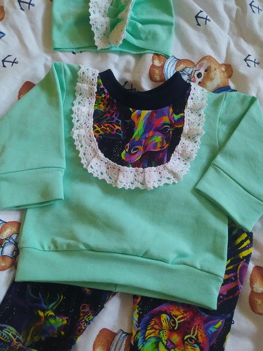 Komplecik Handmade dziewczynka 62 cm