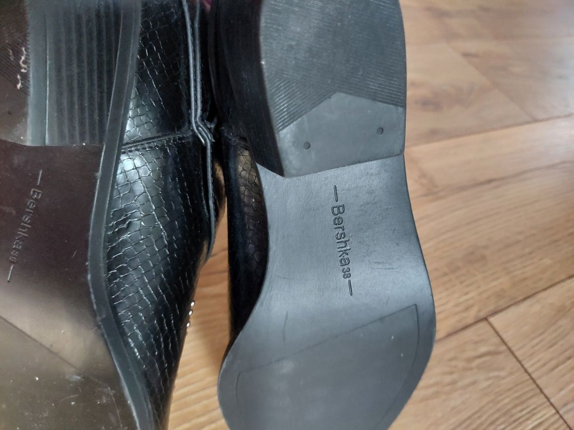 Buty kozaki botki 38 bershka cwieki skóra