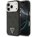 Etui Guess 4G Triangle Logo MagSafe na iPhone 17 Pro - czarno-złote