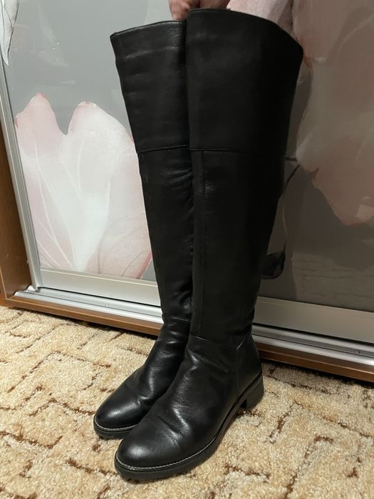 Шкіряні ботфорди 36 розмір