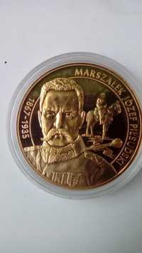 Medal pamiątkowy z Józefem Piłsudskim.