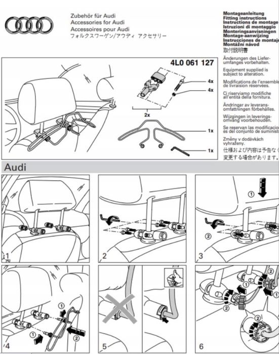 Audi Samochodowy WIESZAK NA UBRANIA od ASO