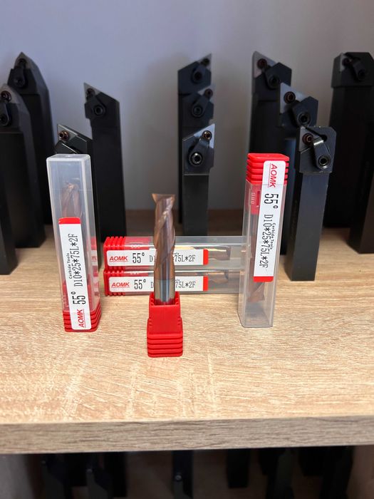 Frez węglikowy, powlekany, fi 10 x 25 x 75, do stali, 60 HRC