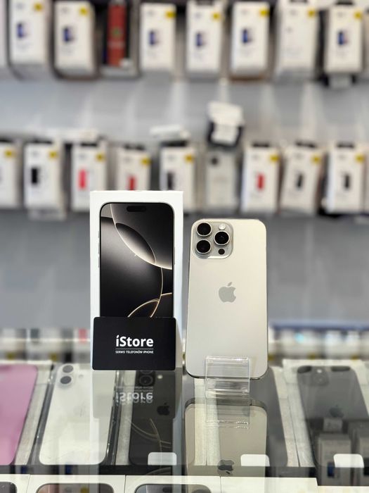 iPhone 16 PRO MAX 512 GB • Natural Titanium • 95% bateria • GWARANCJA