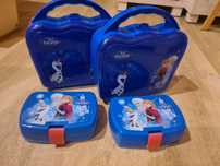 Dwa pudełka na lunchbox śniadaniówka kraina lodu elsa anna