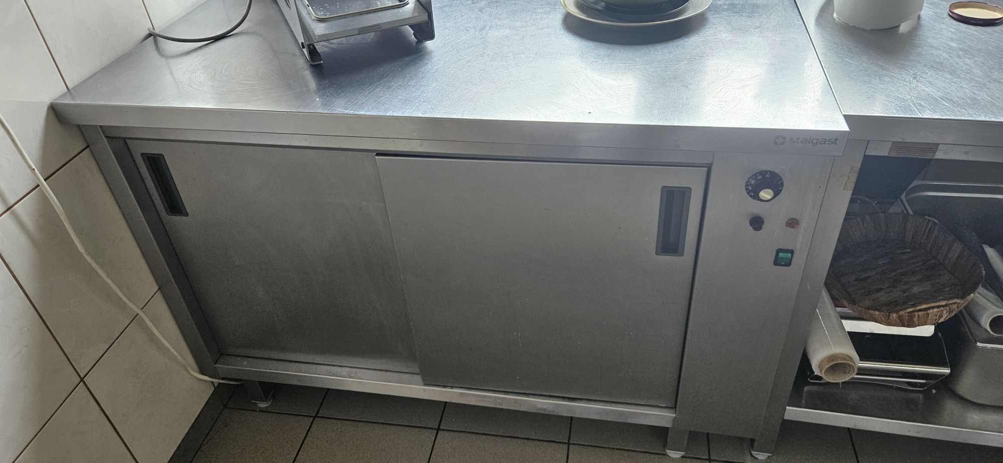 Stół grzewczy / szafa na talerze Stalgast – gastronomiczny, 120×70×85