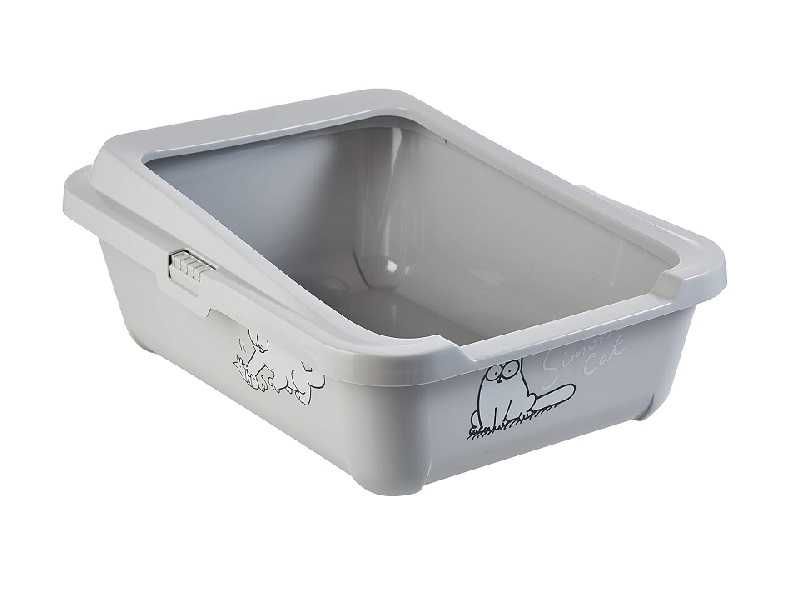 лоток котячий туалет Simon's Cat 51756, 43 см x 32 см x 13 см, сірий