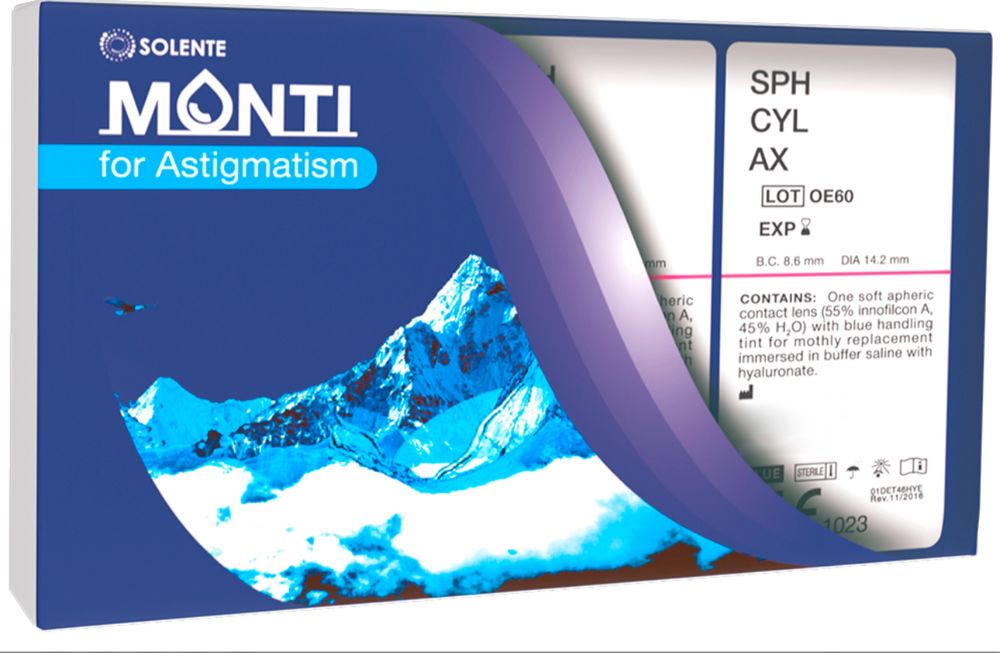 Торичні контактні лінзи 5.0 щомісячні Solente Monti для Астегматизму