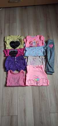 Ubranka 98-110, bluzki, spodnie, zestaw, paka, dla dziewczynki, tanio