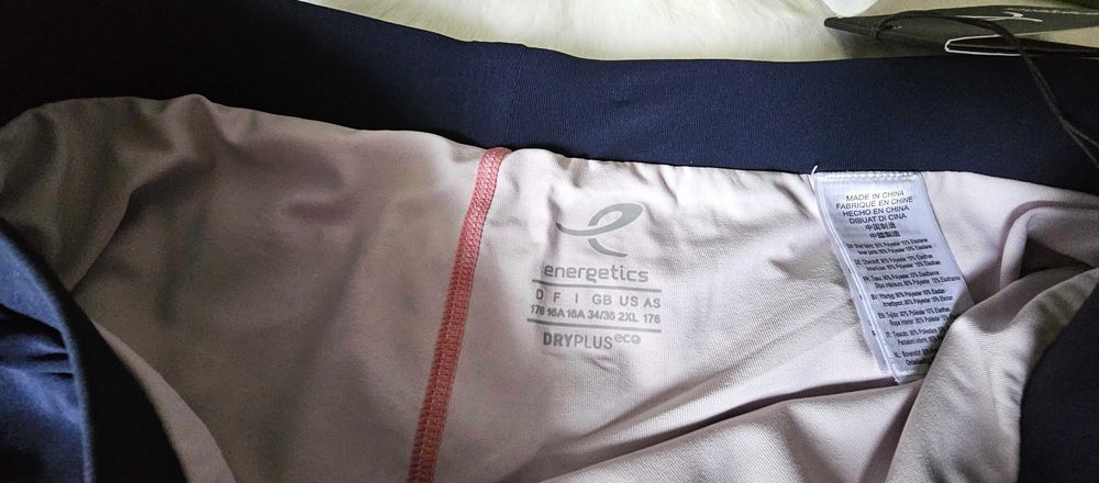 Spodenki sportowe dziewczęce szybkoschnące 2w1 Energetics rozm. 176