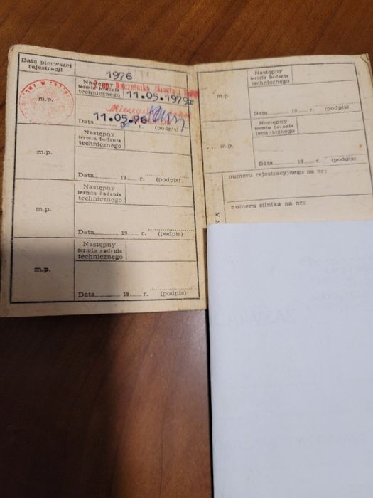 Dowód kolekcjonerski WSK 125