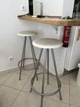 2 bancos altos para mesa alta