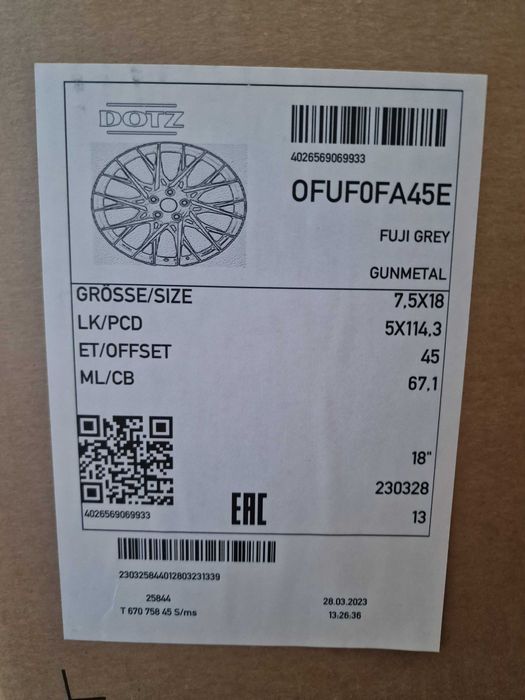 NOWE alufelgi DACIA 18" 5x114,3 Duster - Grafit