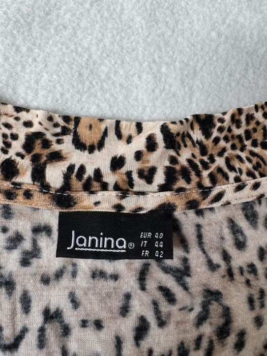 Bluzka damska w panterkę, Janina, rozmiar 40
