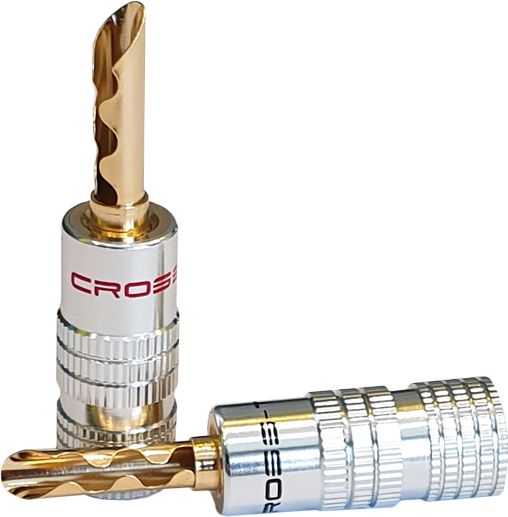 Wtyk głośnikowy banan metalowy Cross-Tech W4 (2 szt) do kolumn